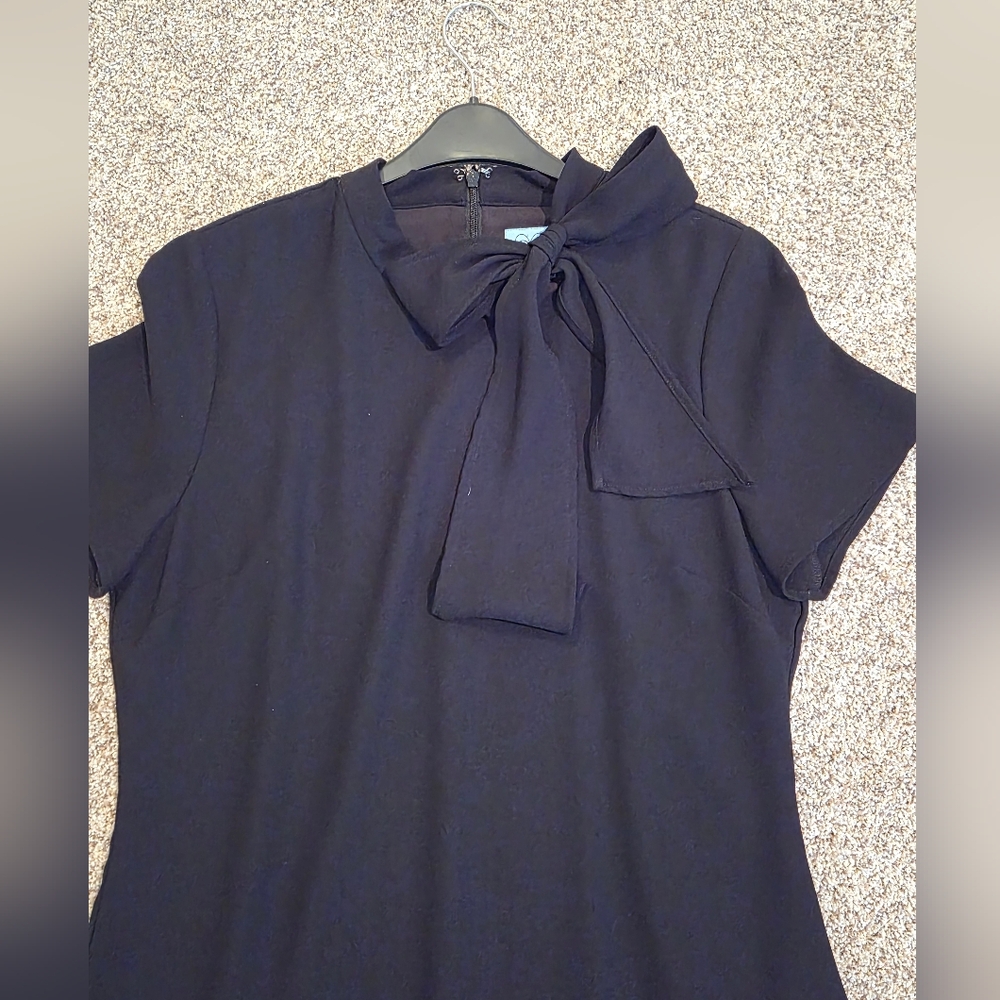 CeCe Black Mini Dress with Bow Detail - Picture 8 of 13